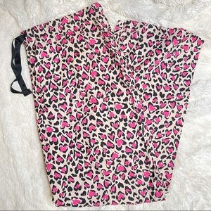 Victoria's Secret Pajama Pants Pink Hearts